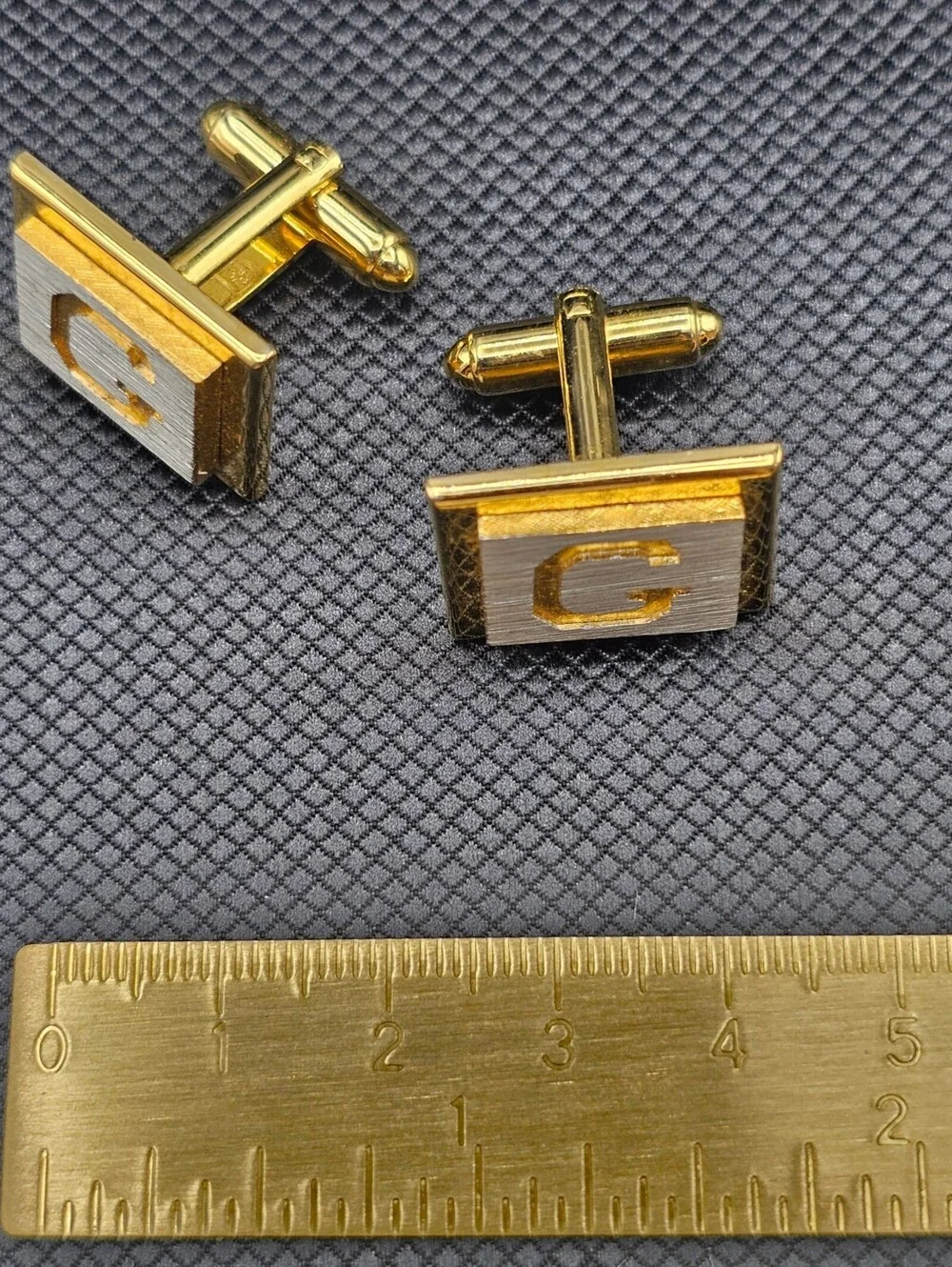 Gold and Silver Tone 'G' Initial Cufflinks